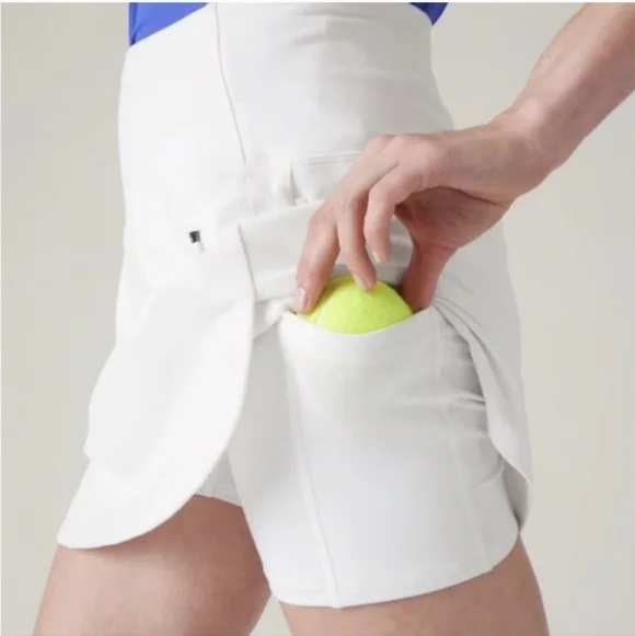 Athleta Fairway High Waist Golf Tennis Skort 16" UPF 50+ Medium White 657539 EUC - Picture 4 of 9